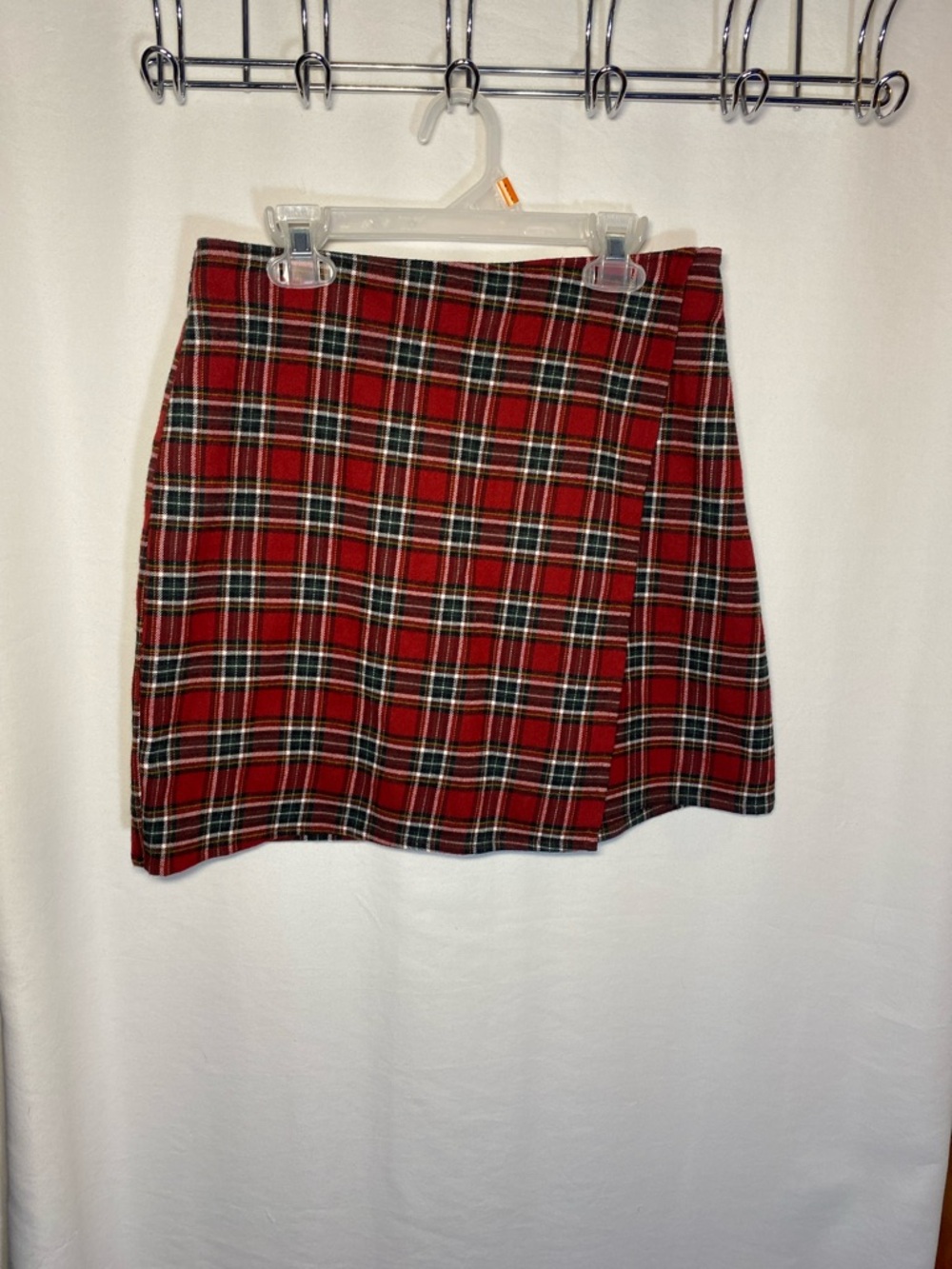 Hollister Red Plaid Mini Skirt, size small